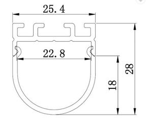 Profilo di alluminio di forma del semicerchio per Muti che monta Manica di alluminio del LED con CE Rohs
