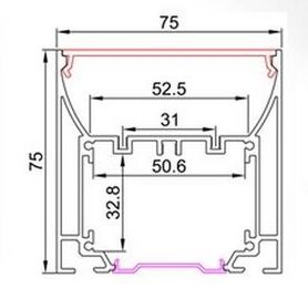 Profilo di alluminio a forma di L di rendimento elevato per illuminazione di striscia principale, FCC di Rohs approvato