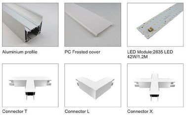 Profilo di alluminio a forma di L di rendimento elevato per illuminazione di striscia principale, FCC di Rohs approvato