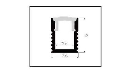 Manica di alluminio della striscia principale 5mm/profili di alluminio su ordinazione per illuminazione principale