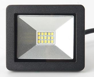 Luci di inondazione principali impermeabili dello stadio di IP65 10w 700lm con vetro temperato, ente di alluminio nero
