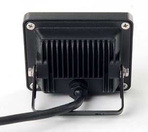 Luci di inondazione principali impermeabili dello stadio di IP65 10w 700lm con vetro temperato, ente di alluminio nero