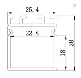 Profilo di alluminio a forma di quadrato per le illuminazioni interne, installazione sorta del LED della sospensione