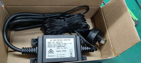 Trasformatore impermeabile all'aperto, alimentazione elettrica, adattatore impermeabile del commutatore di 9Vdc 500mah 4.5W IP68 per il rubinetto